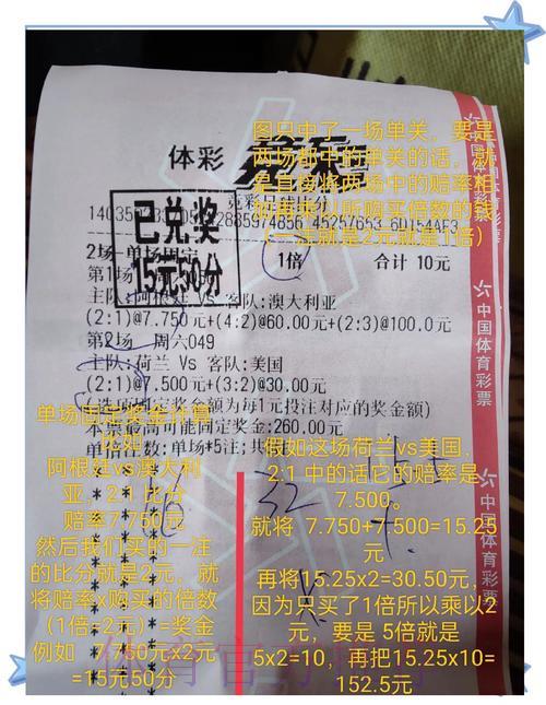 世界杯竞猜彩票奖金分配规则详解